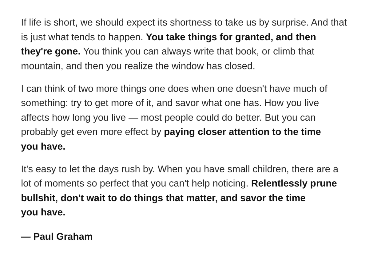 StartupWisdom_'s tweet photo. Paul Graham on how to not waste time: https://t.co/uaTlZ5XEst