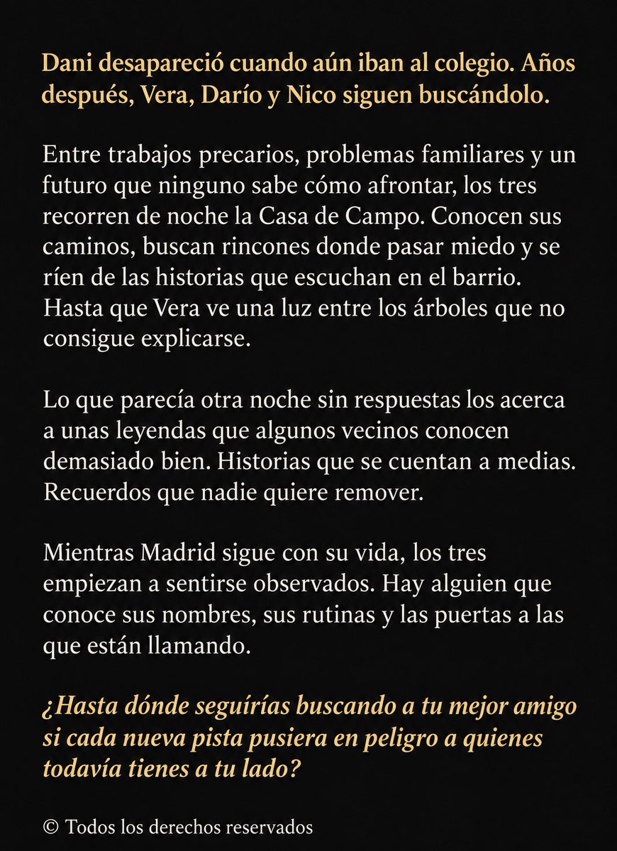LuisFFRo's tweet photo. Los Desvelados · Coto de Almas

#LosDesvelados #CotoDeAlmas #Terror #Horror #TerrorPsicológico #Sobrenatural #TerrorUrbano #Fantasía #FantasíaOscura #Misterio #Suspense #LeyendasDeMadrid #Folclore #Mitología  #Wattpad #Novela #LiteraturaFantástica #EscritoresEmergentes #Nuevo https://t.co/y5Lw83WGvL