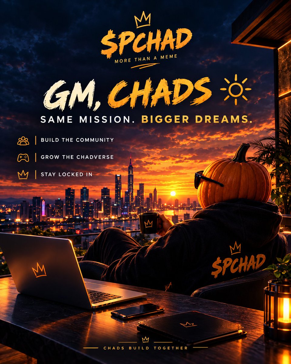 king66jason's tweet photo. ☀️ GM, Solana Gaming! 🎮🎃

Gaming, community, and a whole new world being built. $PCHAD is bringing the Chadverse to life, one update at a time. 🔥

More than a meme. More than a token. A vision we're building together. 👑

@solanagaming https://t.co/rilthvk1IS