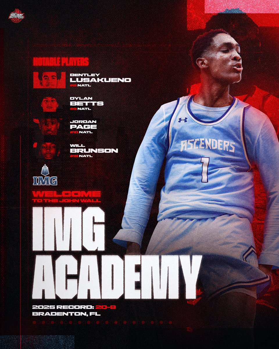 JohnWallHoliday's tweet photo. (1/2) What everyone’s been waiting for‼️😎 Welcome the next SEVEN teams to the 2026 John Wall Holiday Invitational! 🏀 Check back in tomorrow for the final day of team announcements for the most LOADED field in tournament history! #TheJohnWall 

REMINDER: These teams are not all in the same bracket, team releases are not done by bracket this year! 

2026 John Wall Holiday Invitational
December 26th-30th | Broughton High (Raleigh, NC)