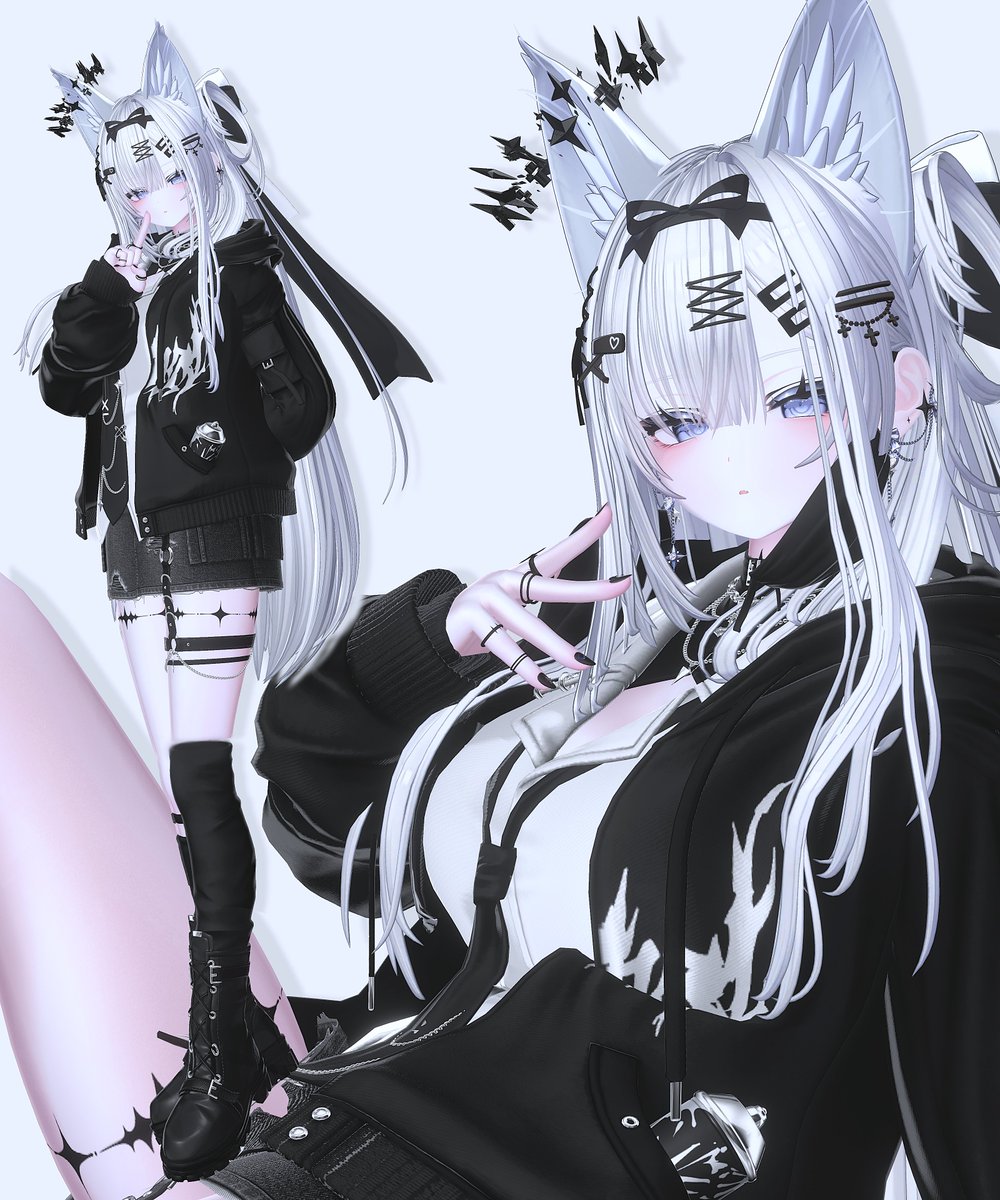 yu_rayurayume's tweet photo. #VRChat #Shinano3D
しなのちゃん🖤この服かっこいい…おはようございます☀️！ https://t.co/1rLsAiXuQY