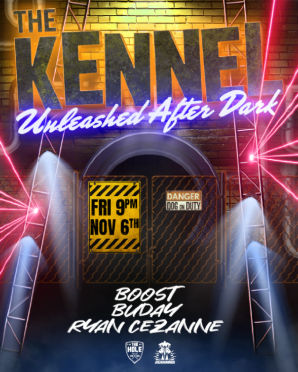 Jackhammer_Chgo's tweet photo. The Kennel returns is back during MIR, and we're heating things up with special guest DJs Boost (ATX) and @PupBuday  (BER), joined by resident DJ Ryan Cezanne. Danger. Dog on duty.

Make sure to mark your calendars, and get your tickets now!

Fri Nov 6, 9PM-4AM! https://t.co/zWtKDMwman