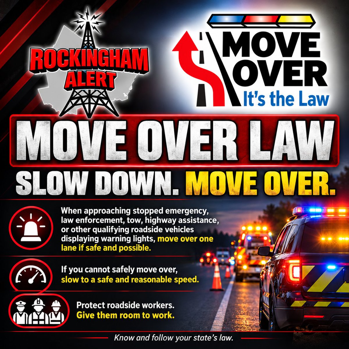 RockinghamAlert's tweet photo. Its the LAW in all 50 States! https://t.co/7zASJihlZe