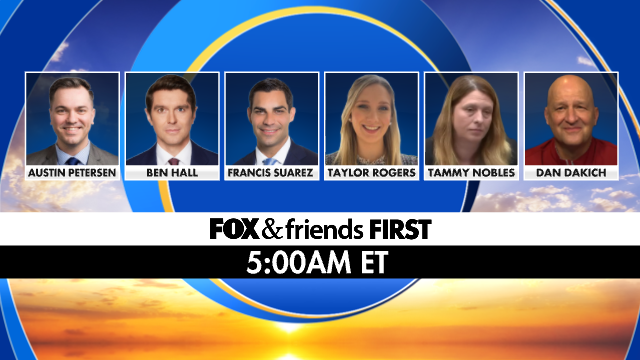 FoxFriendsFirst's tweet photo. During The 4AM Hour Todd And Ashley Will Be Joined By @Justine_Brooke @PatricePinkFile @AbrahamForTX @MehekCooke And More
And At 5AM @AP4Liberty @BenjaminHallFNC @FrancisSuarez @TaylorRogers47 Tammy Nobles And @dandakich Will Join F&amp;F First! https://t.co/cUrO1solfd