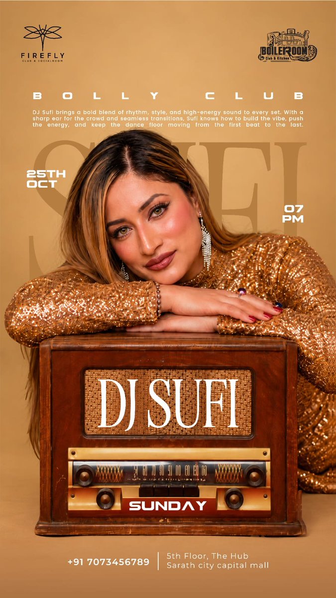 SUFIKHAN_SK's tweet photo. โจ๐ง HYDERABAD, GET READY FOR A BOLLYWOOD SUNDAY! ๐งโจ
@boilerroomck
๐ง DJ SUFI LIVEโ bringing the perfect blend of Bollywood vibes, high-energy rhythms & electrifying transitions to keep the dance floor on fire! โค๏ธโ๐ฅ @DJSUFIOFFICIAL
#djsufi #bollywoodnight #hyderabadnightlife https://t.co/szg63PPi1D