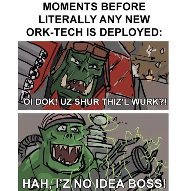 meeplewich's tweet photo. It's #WargameWednesday and it's #Orktober!
WAAAUGH!
#Orctober #Warhammer40k https://t.co/OcposgCBjA