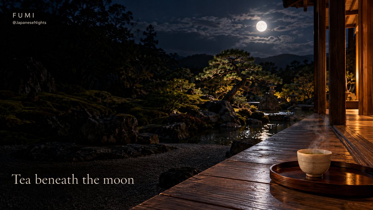 JapaneseNights's tweet photo. 🌙

A quiet evening need not end with another outing.

Imagine tea on a sheltered veranda, moonlight on the garden and the sound of leaves beyond the screen. Give one night in Japan a gentler pace. There is pleasure in having nowhere else to be.

#FumiJapan https://t.co/XP1BQWrIhr