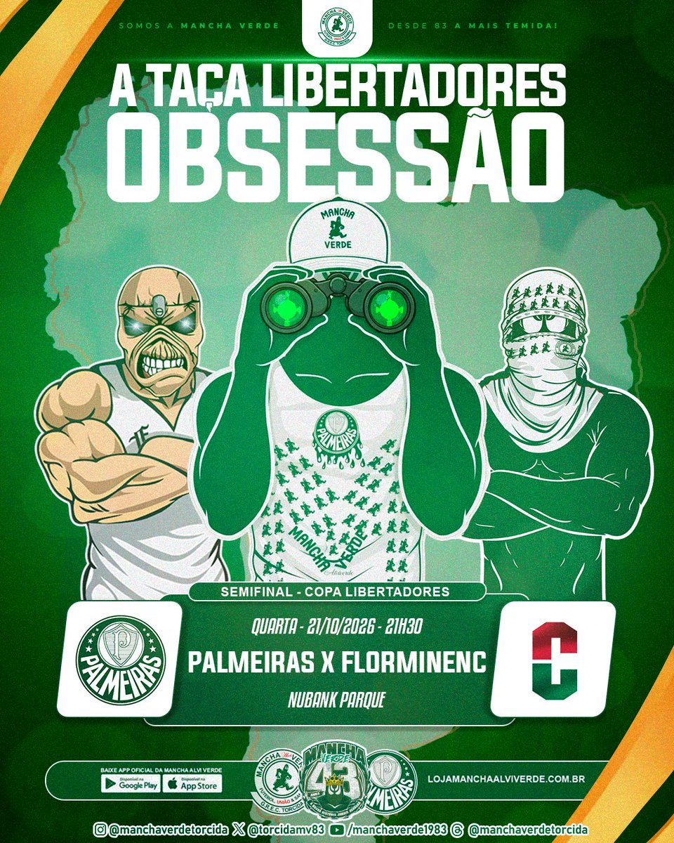 torcidamv83's tweet photo. 🎶Tem que jogar com a alma e o coração ...

Noite de Libertadores em casa! O 𝑃𝐴𝐿𝑀𝐸𝐼𝑅𝐴𝑆 enfrenta o F̷l̷u̷m̷i̷n̷e̷n̷s̷e̷ pela semifinal (jogo de volta), às 21h30.

Precisamos de toda a força da torcida para empurrar o time rumo à classificação!⤵️ https://t.co/ofg6TkTKa1