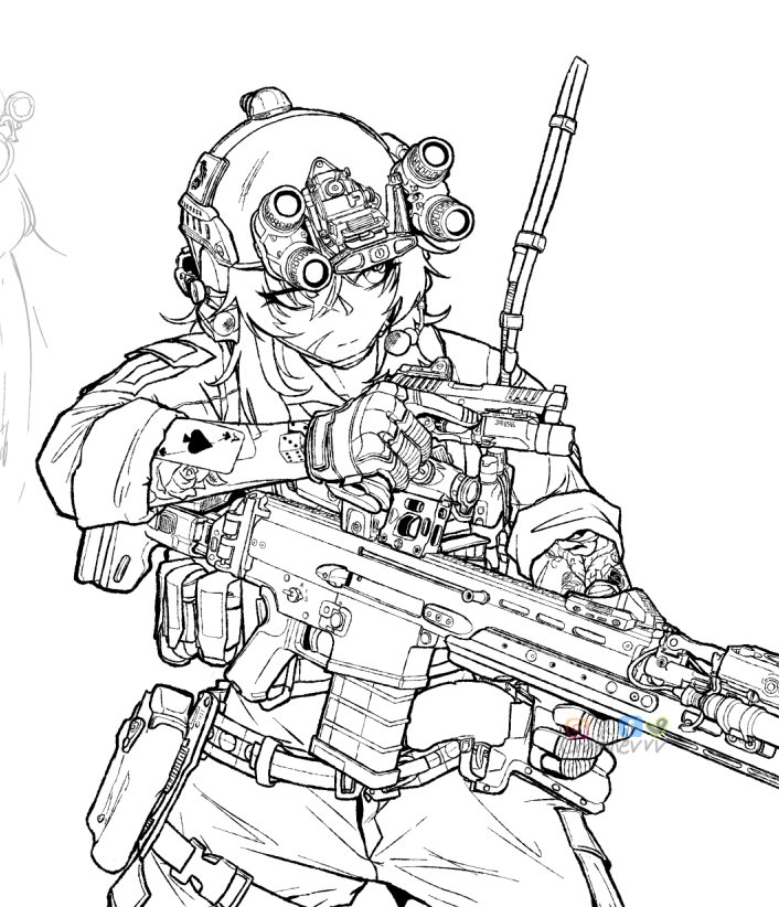 Cramnevvv's tweet photo. Done on the Chimera mounted GPNVG, Gonna draw the next character🧎‍♂️ https://t.co/0k6EhlRUkg