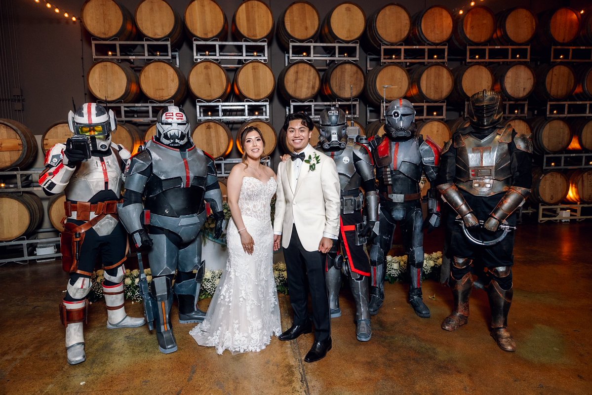 justbleeve's tweet photo. When you invite the bad batch to your wedding! #starwars #thebadbatch #starwarswedding #wedding https://t.co/Frwjarfq3A