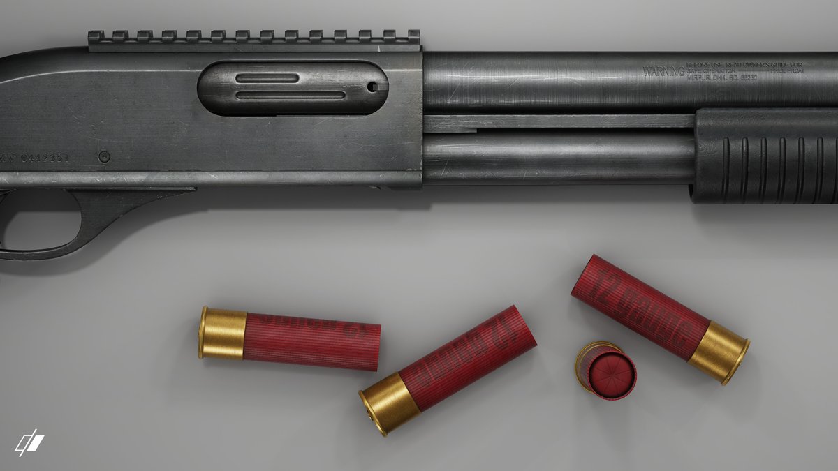 polyslicehq's tweet photo. Final renders of the Remington 870. A different look.

#3d #3dart #fps #gameart #weapon #remington #shotgun #textures https://t.co/UZmkk0cQfu