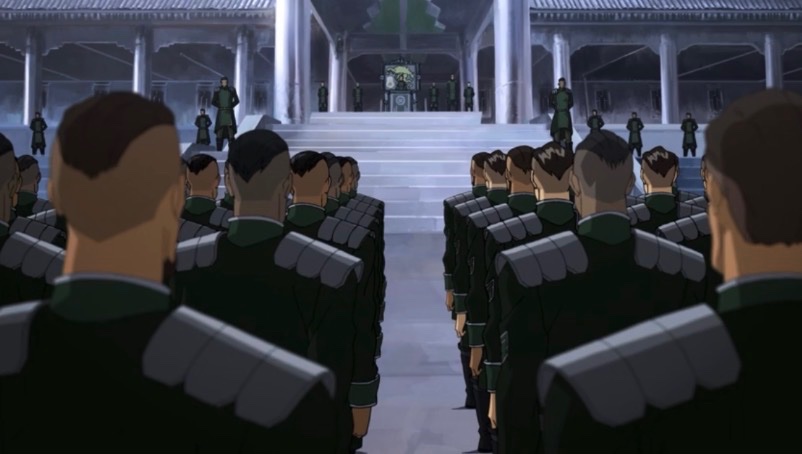 CringeLesbo's tweet photo. Kuvira fun fact number 7!
She requires her entire army to have their hair gelled/pulled back. The men are required to also shave the sides of their heads while the women are allowed to have various styles. https://t.co/20UIqPd00C