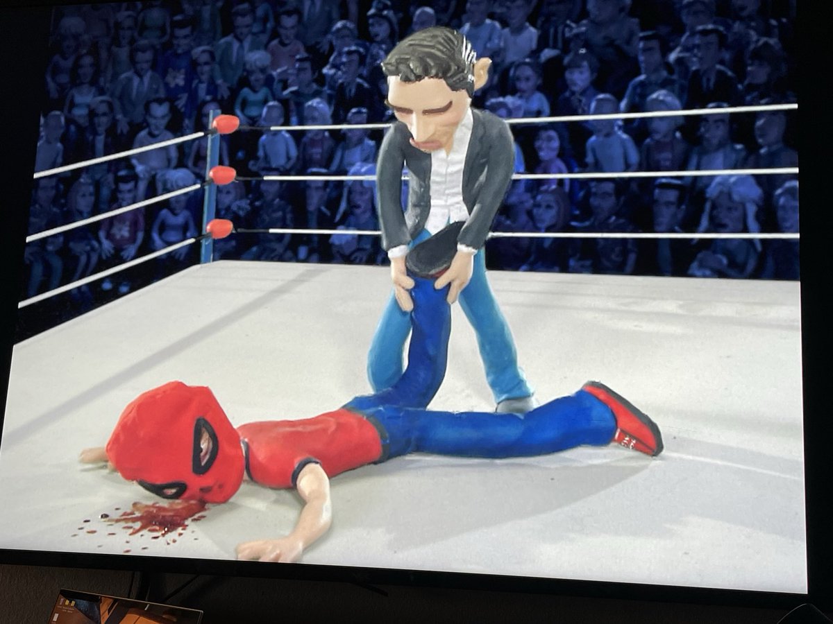MercurialWhims's tweet photo. Honestly, it totally makes sense that I ended up watching the celebrity death match with spider-man. 

Marriage is a cancer on multiple houses. https://t.co/9CH0yoRSUc