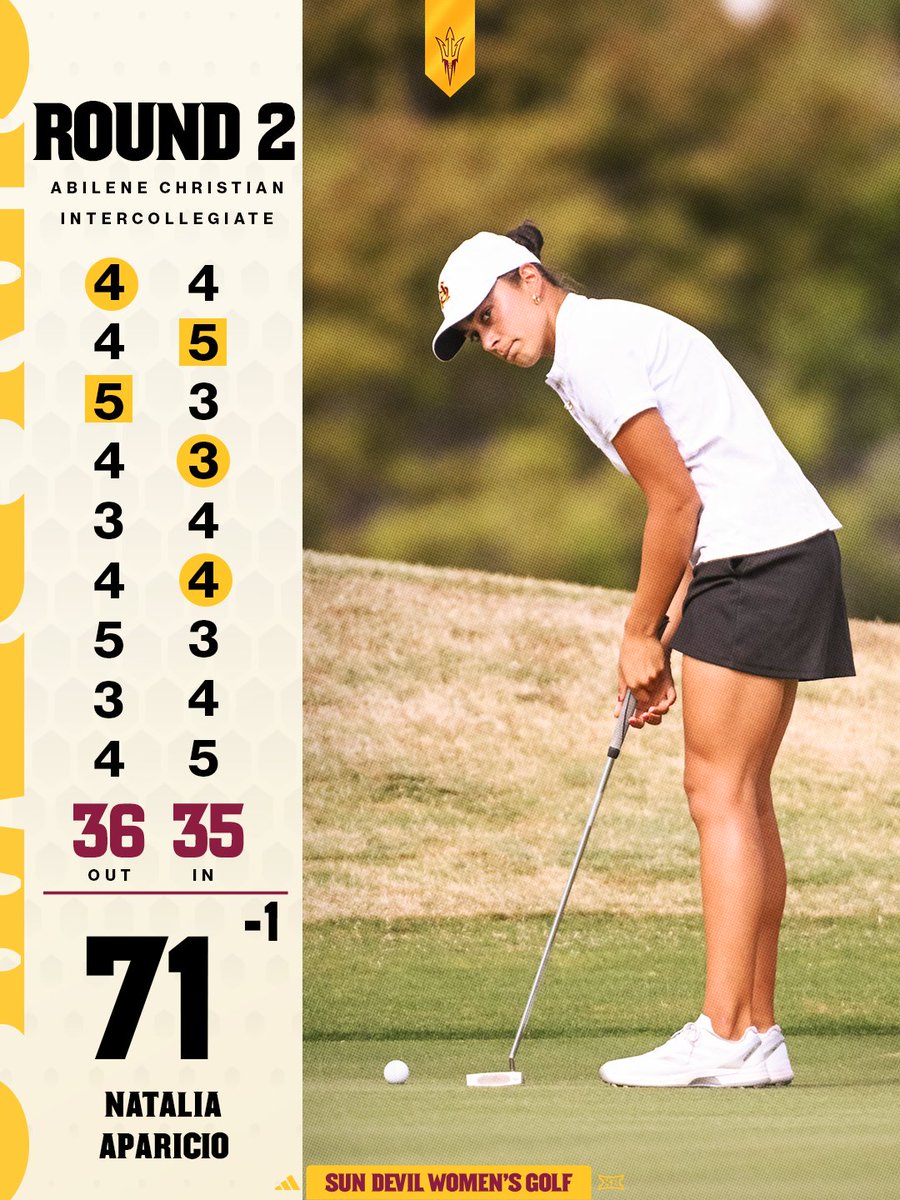 SunDevilWGolf's tweet photo. A pair of 71's for the Sun Devils! 🔱

Fai and Natalia found themselves in red figures to put Arizona State themselves inside the top-20 for tomorrow's final round! 

#ForksUp /// #O2V https://t.co/Hh1mAHosWk