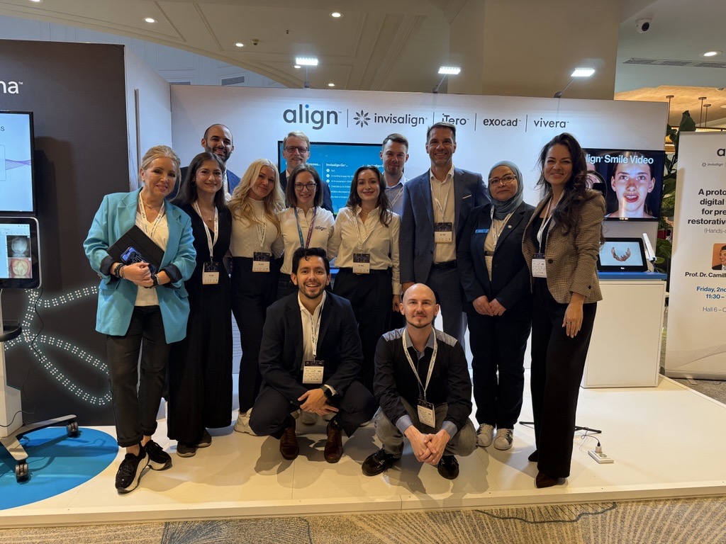 AlignTechInc's tweet photo. At the 23rd Annual European Society for Cosmetic Dentistry Meeting in Bucharest, Romania, we connected with dental professionals from across Europe, exchanged perspectives on aesthetic &amp; digital dentistry, and explored how interdisciplinary collaboration can improve patient care. https://t.co/WXv0uhVLJ5