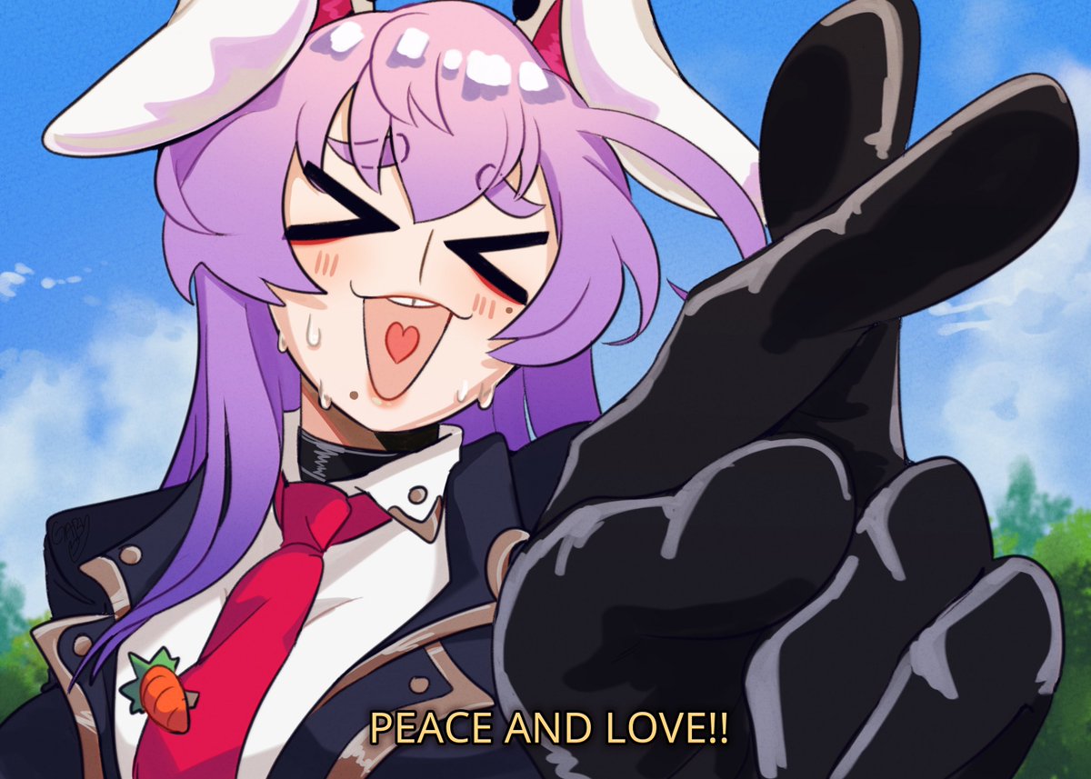 rinnytanart's tweet photo. #touhoutober Day 19: Reisen Udongein Inaba 🐇❤️☮️

#touhouproject #東方Project #Touhou https://t.co/qTM6XLZFQM