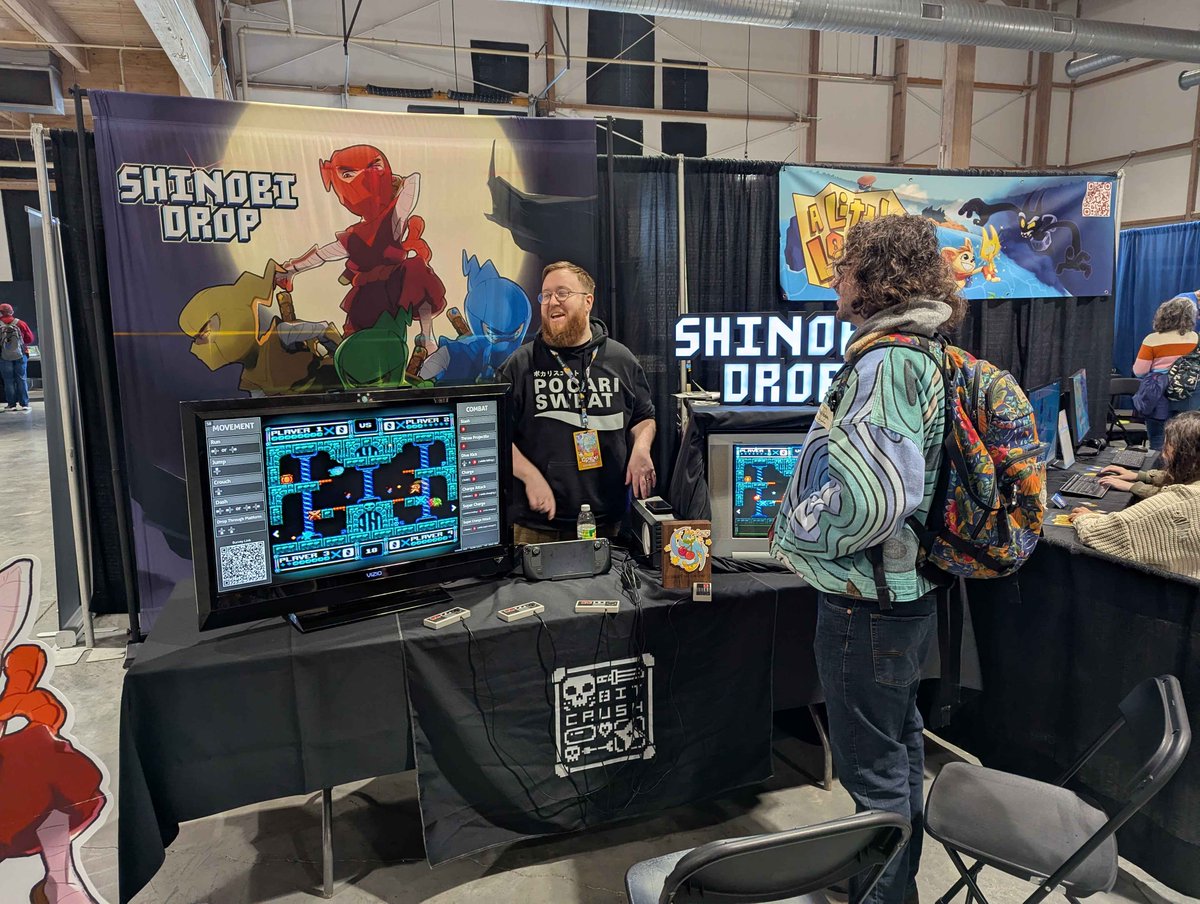 WalterPease1's tweet photo. My game Shinobi Drop won Best In Show for unreleased game at GDEX 2026! https://t.co/PYg8CywSgu