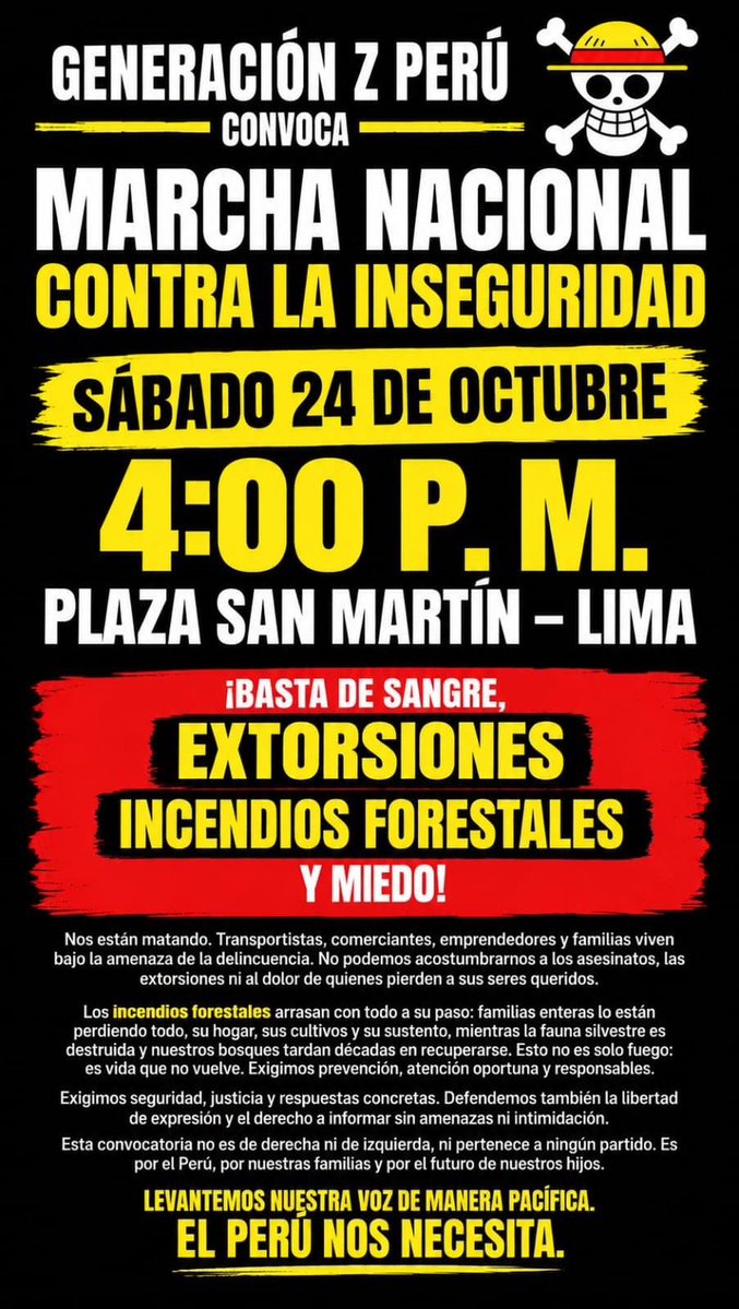 LiamSinFiltros's tweet photo. 🚨Marcha el Sábado 24🚨

Los indicadores de secuestros, extorsiones y muertes siguen creciendo y no van a bajar.

Keiko prometió luchar contra el crimen desde el día uno, pero lo único que ha hace son tiktoks y pedirle a las niñas que no usen maquillaje. https://t.co/CGjTljpEgj