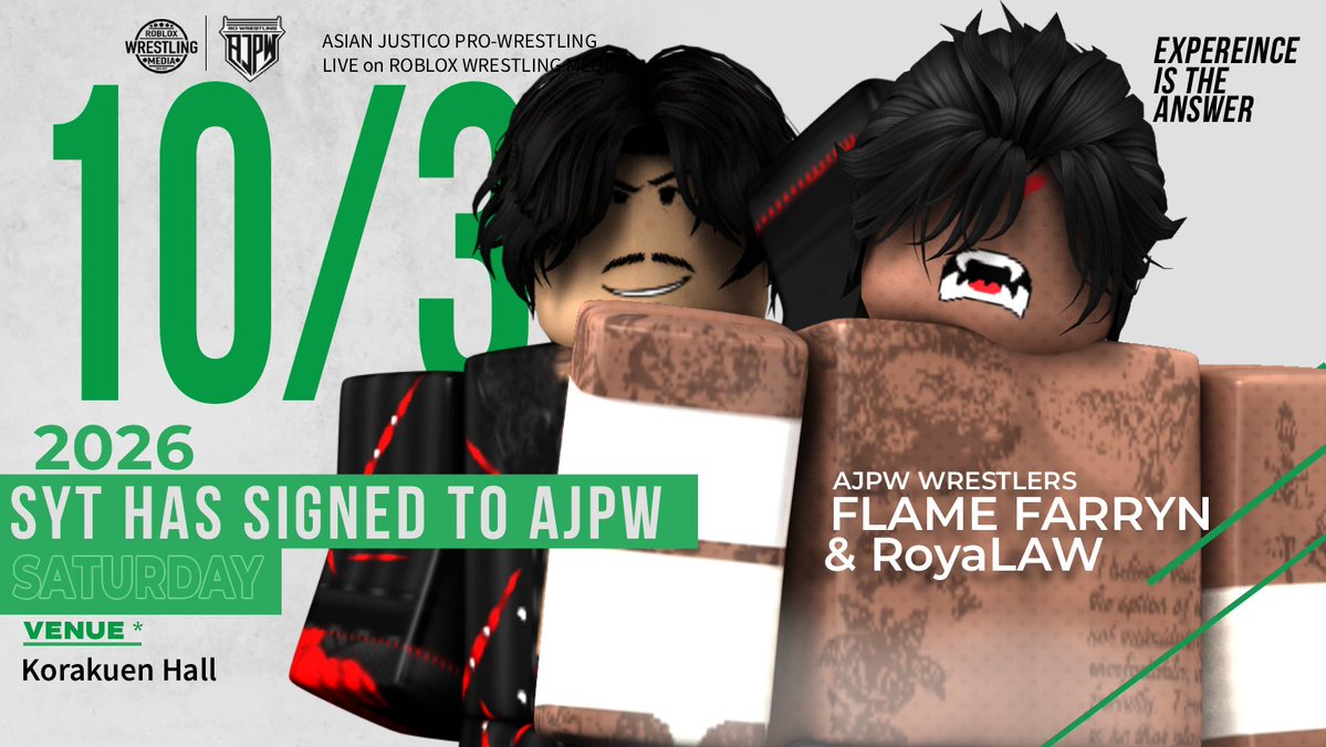 OlafOutlaw's tweet photo. The result of winning in this industry is winning titles or some other cases stealing titles.

@AJPWROBLOX, realise you have tooken hope of each and everyone on the tag roster.

Stole Your Title has signed with @AJPWROBLOX. 

🔥🔥🔥🔥🔥🔥

#Law2026 #Dublaw @Risewithmehh #future https://t.co/UZIAEKDOqa