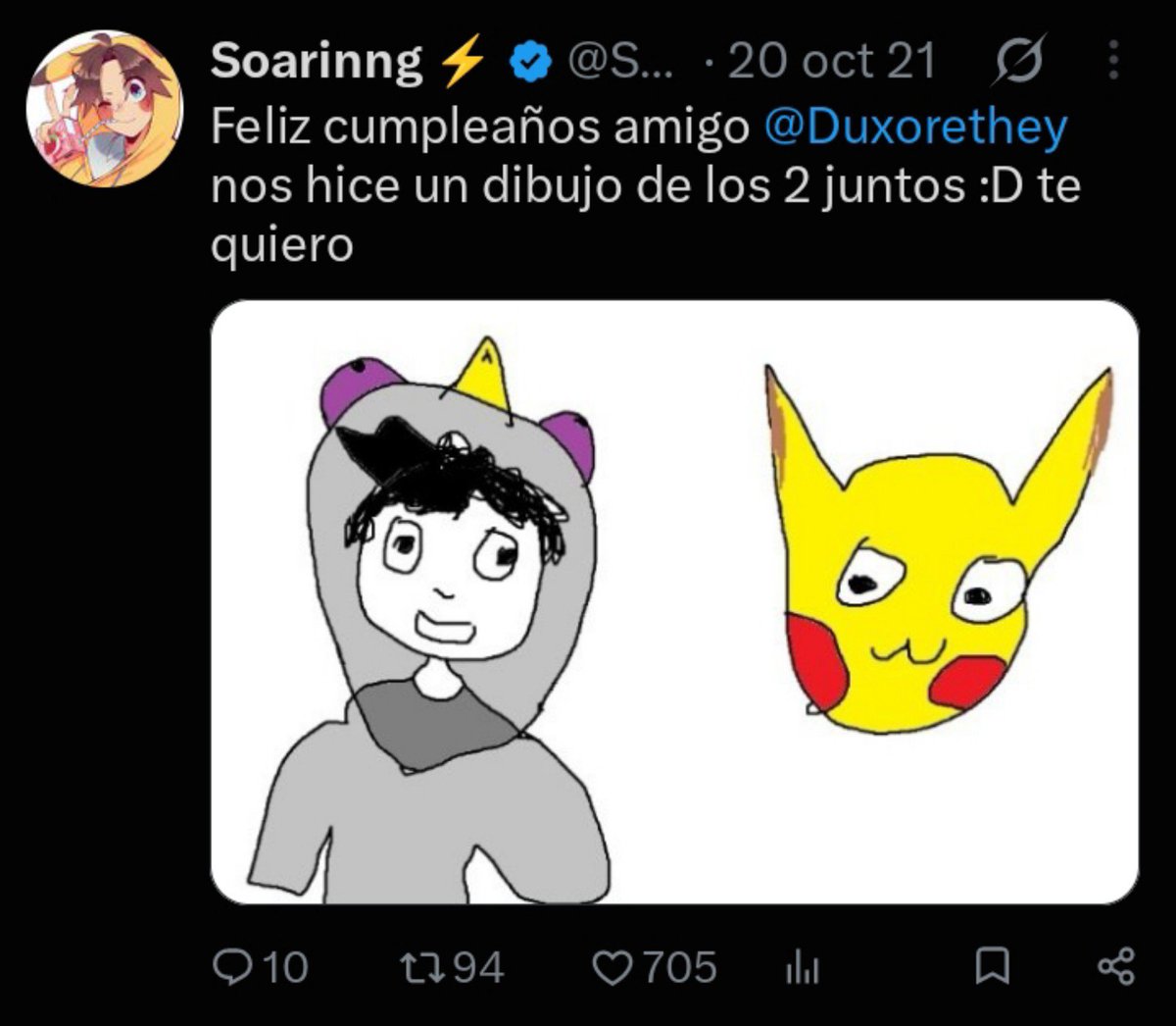 130_mako's tweet photo. Soarinng este año no le hizo su dibujo a duxo, se acabó el amor 😔💔 https://t.co/ap3Dx2qFMW