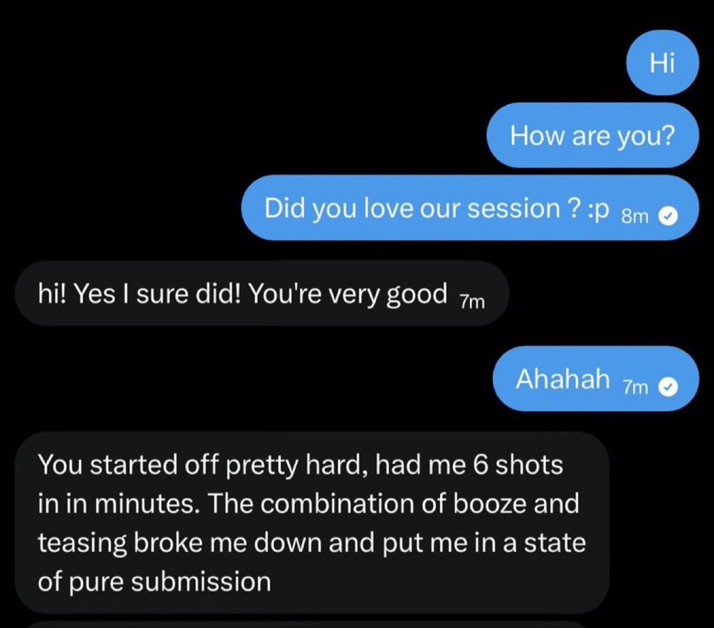 _NIC0LETUFFIN2's tweet photo. The kind of reviews I get for my hypno intox sessions. They truly are amazing - and alot of my subs love them.

Who wants to try next? 😍

#spiral #hypno #intox #drain #paypiggy #hypnointox #findom https://t.co/WZcdSGL9Sm