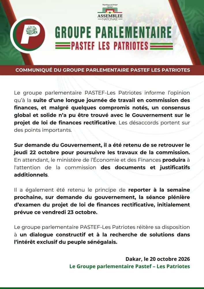 MoussaS06178471's tweet photo. Loi de finances rectificative : Aucun consensus trouvé, la plénière reportée https://t.co/aZRPhLLttA