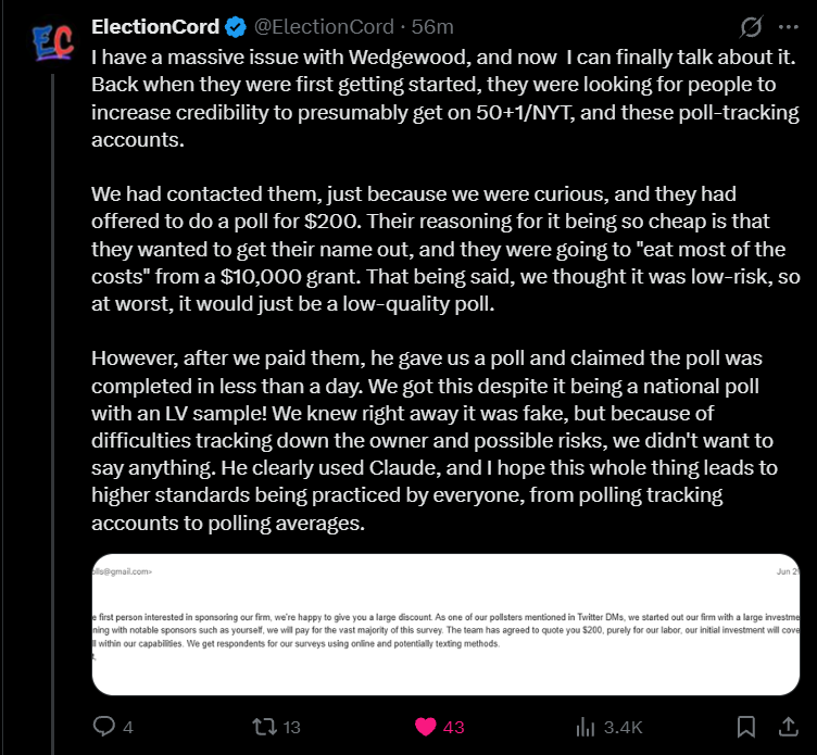 chillariclinton's tweet photo. this is blatant- and quite sloppy- wire fraud. we really need to start suing these fake pollsters https://t.co/r8rsivgwnx