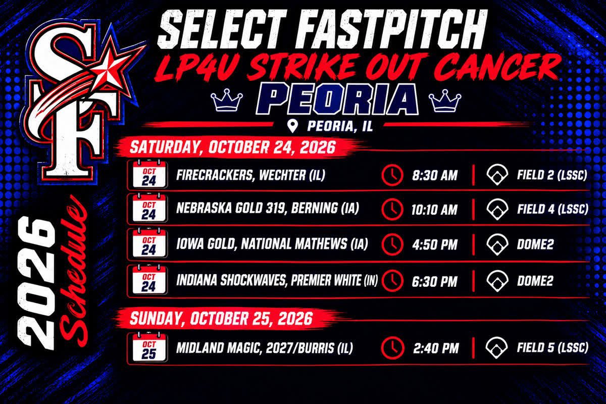 SelectFPBH's tweet photo. Getting ready to head to Peoria for the LPFU Strike Out Cancer showcase this weekend! 💙❤️ https://t.co/mPOppHDtGf