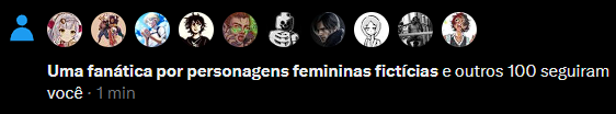 AcervoVaatu's tweet photo. Quando você é tão feminina que uma fanatica por perosnagens femininas ficticias te segue, não tem como é a mais mulher memso https://t.co/jL9MAstCyI