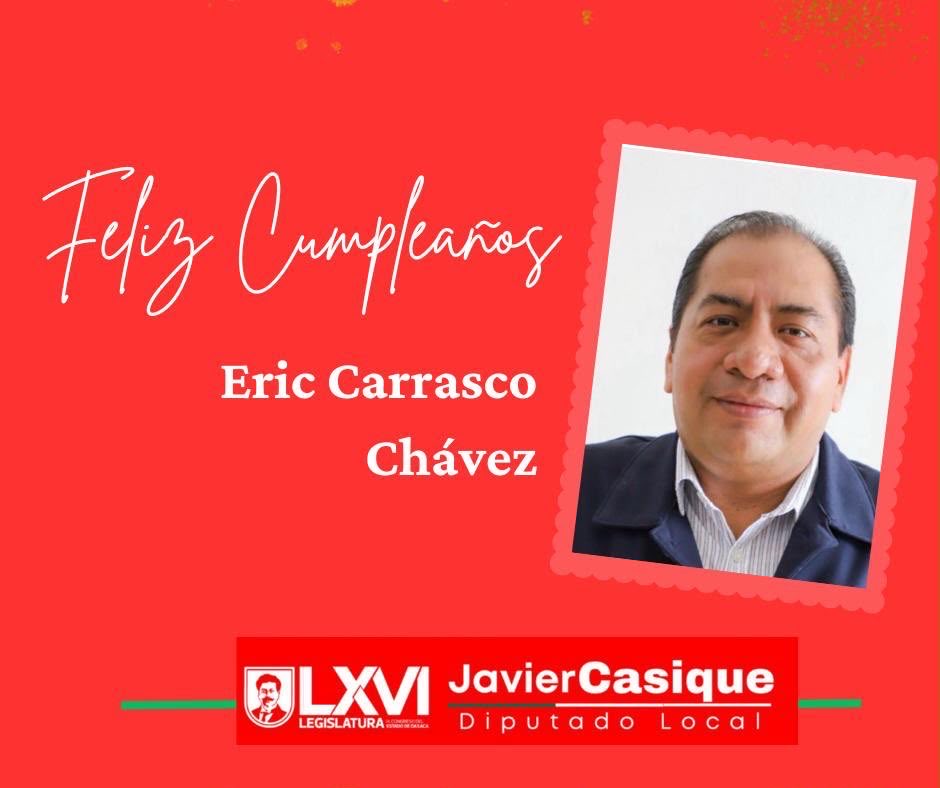 Javier_CasiqueZ's tweet photo. ¡Muchas felicidades a mi  amigo y abogado  @EricCarrascoch, por su cumpleaños.  ¡Que disfrutes de  un gran día, rodeado de quienes te quieren y aprecian! Un fuerte abrazo. https://t.co/J8WpHwVU6y