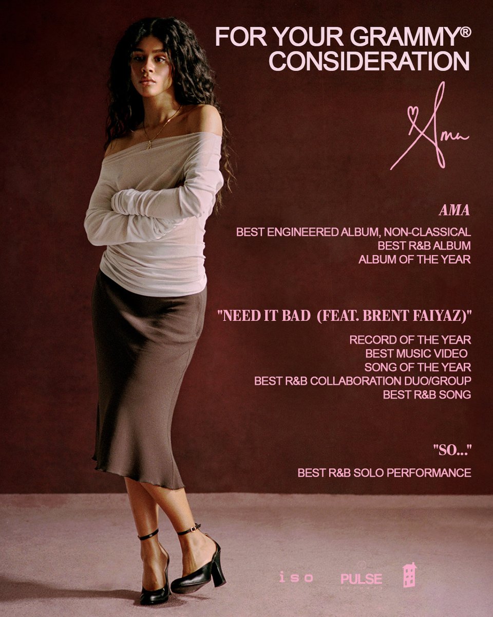 PulseRecording's tweet photo. For Your GRAMMY® Consideration - @amamissya 🏆🎵 https://t.co/OaVOsALN2t