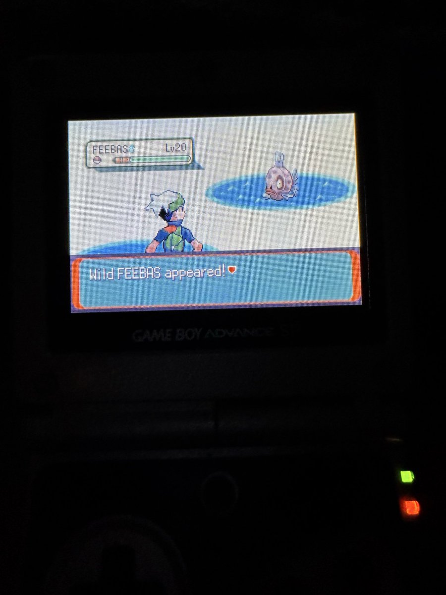 MegaMilotic's tweet photo. Omg Shiny Feebas in Emerald after 2,668 encounters!!

It’s got an unfortunate nature for a Feebas, but this is my next ribbon master! With Baja on the Switch now I can focus on this little dude. Wish me luck! ✨ https://t.co/8yCv4OusuV