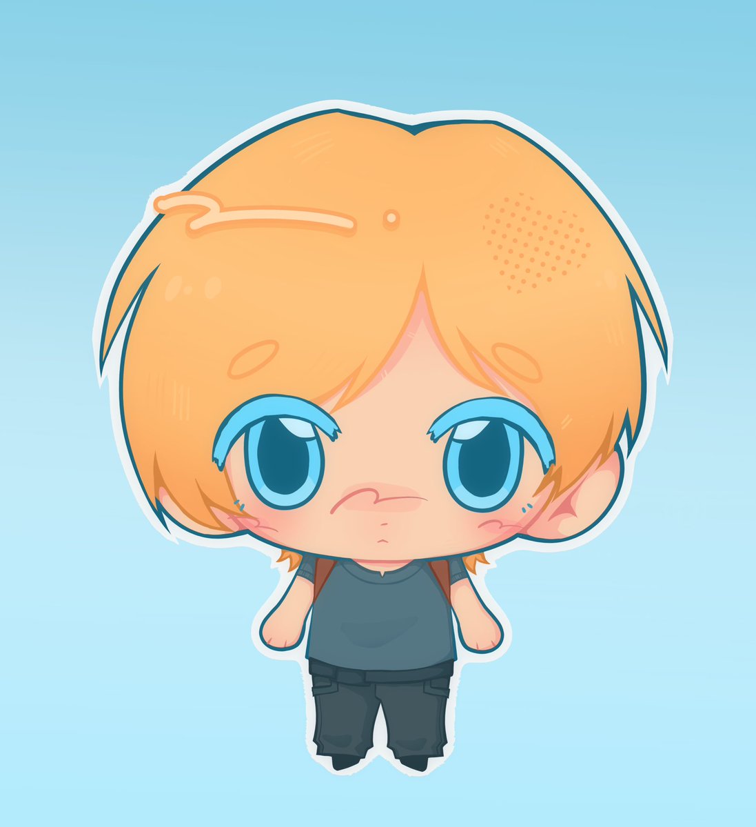 neurosurgicaI's tweet photo. leon kennedy sticker design i drew #residentevil https://t.co/iFvDCWv6EK