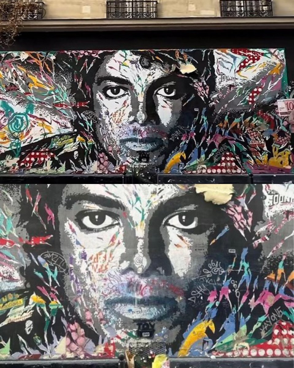 chartradar_'s tweet photo. The Michael Jackson’ Mural in Paris France remained untouched during the ongoing protests in France. 

People of France showed their respect to the King of Pop by not destroying his mural amid the ongoing violent protests in the country. 

Michael Jackson remains one of the most respected people in the world, his legacy lives on forever.