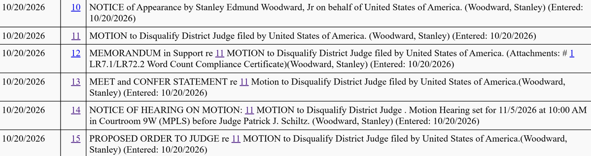 SeamusHughes's tweet photo. Seamus, why do you follow random court cases? 

Because you never know who may show up and file a motion. https://t.co/03Q9aK0VZO