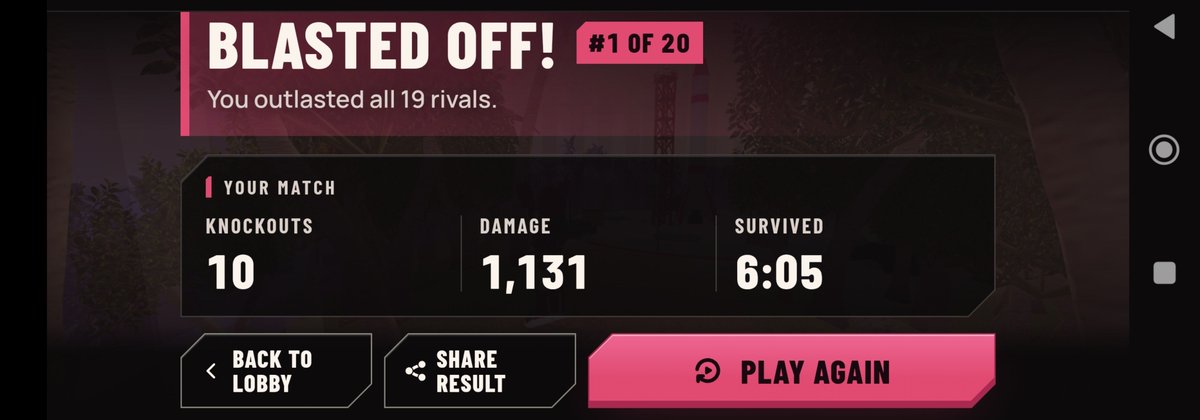 fuzzylucious0x's tweet photo. Blasted off in Blastoff Royale: last one standing of 20, with 10 knockouts. @play_blastoff https://t.co/KvvvW1RQey https://t.co/ymUpp0ZPfW