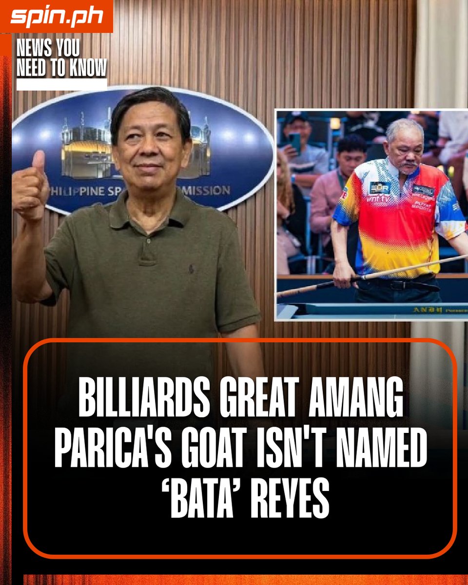 spinph's tweet photo. The one player that Amang Parica considers as pool's Greatest of All Time 🐐 is not who you'd expect. He explains #Billiards

READ: https://t.co/dqkc4584sI https://t.co/dLPpDfRSzp