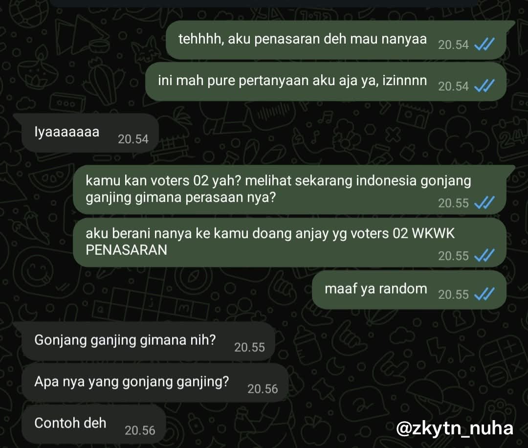 TanyarlBase's tweet photo. 💚 pov : nanya ke vot*ers O2 garis keras https://t.co/ZVcWbc0BJ1