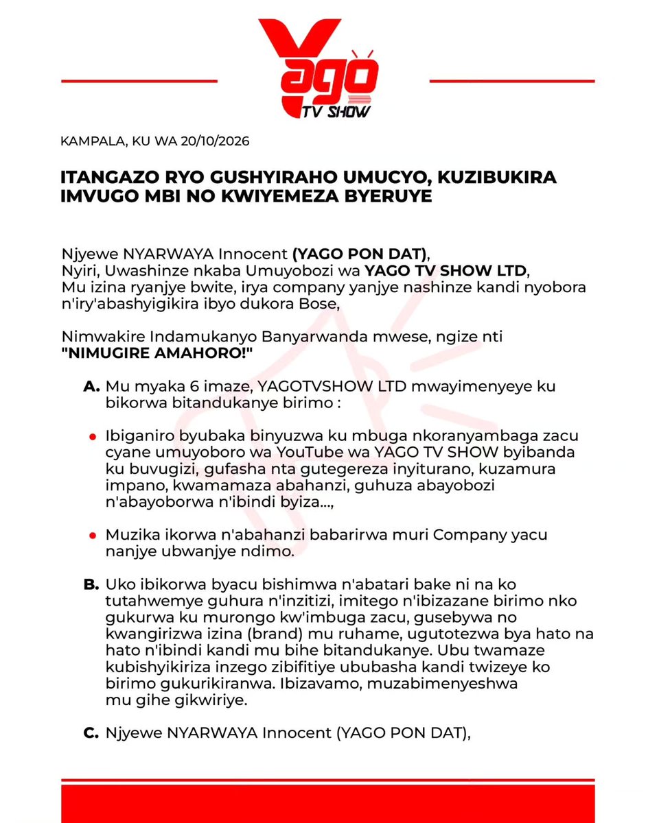 KanyarwandaWacu's tweet photo. Umusaruro uvuye mu biganiro bya Senior @jadocastar ndawemeye cyane......

Namwe muve muri twadutsiko no gushyigikira amafuti(Negative Solidarity) mwitiriye #bigenergy umusaza yasabye imbabazi.....Mureke tumugarure/tumukunde akomeze impano Imana y'i Rwanda yamugabiye muri kagatwenge ke....

Sawa kbsa @yagoforeal 🤝🤝🤝