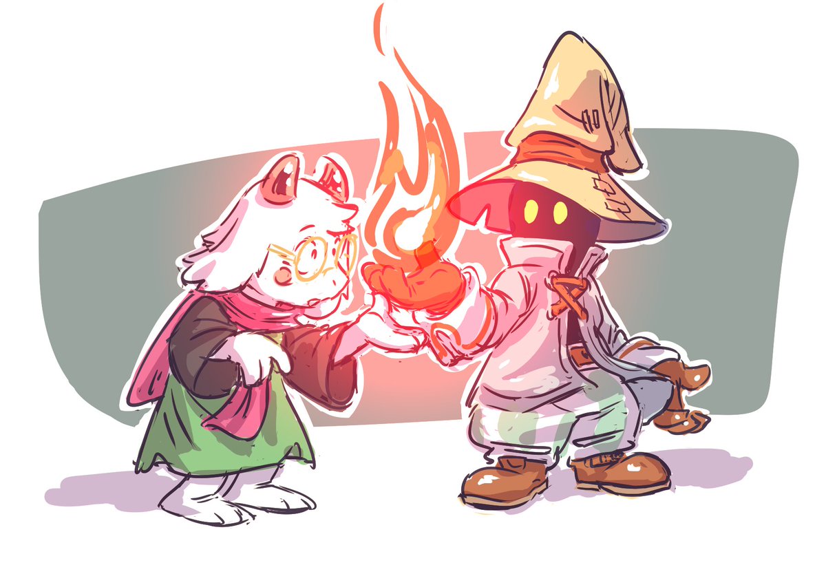 YoshoYamamoto's tweet photo. Ralsei is learning from the best.

Request word: Wizard (again)
#ViviOrnitier #ralsei https://t.co/JWrRZX4qUx