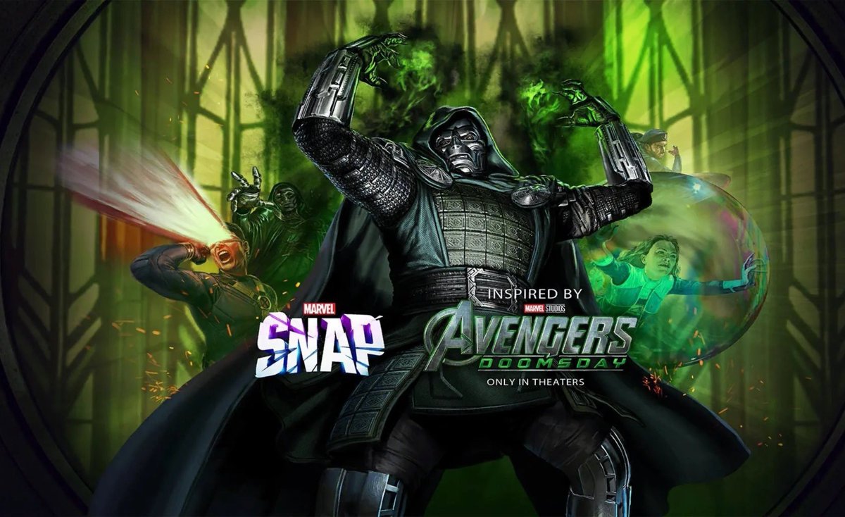 MCUFilmNews's tweet photo. New promo art for ‘AVENGERS: DOOMSDAY’ in collaboration with MARVEL SNAP. https://t.co/VuzI2yCrl7