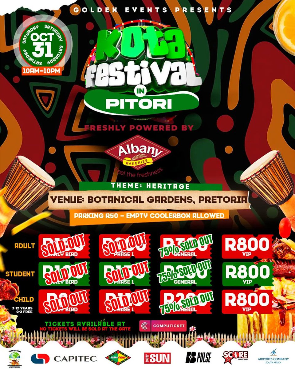 Computicket's tweet photo. 🍽️🔥 PRETORIA, ARE WE STILL ON?
You came with a plan and a budget… until the smell hit you. 😂🔥
Tag the ONE person who's definitely coming with you! 👇🏾
🔗 https://t.co/Xg8nuGBTgP
📍 Pretoria
🗓️ 31 Oct
💰 From R300
#PitoriKotaFestival #Food #Pretoria #Gauteng #FoodSA https://t.co/E3JSvEarrC