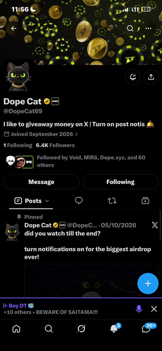 ReplyMouse's tweet photo. @O_Divinee @MISWAGGO @dopexyz @DopeCat69 Yo @O_Divinee 🙏❤️

CYHC2mXgyZk33J3PzpuWXzeXcNBxrMATsruo6JeKz8cz https://t.co/8jSqssjwHd