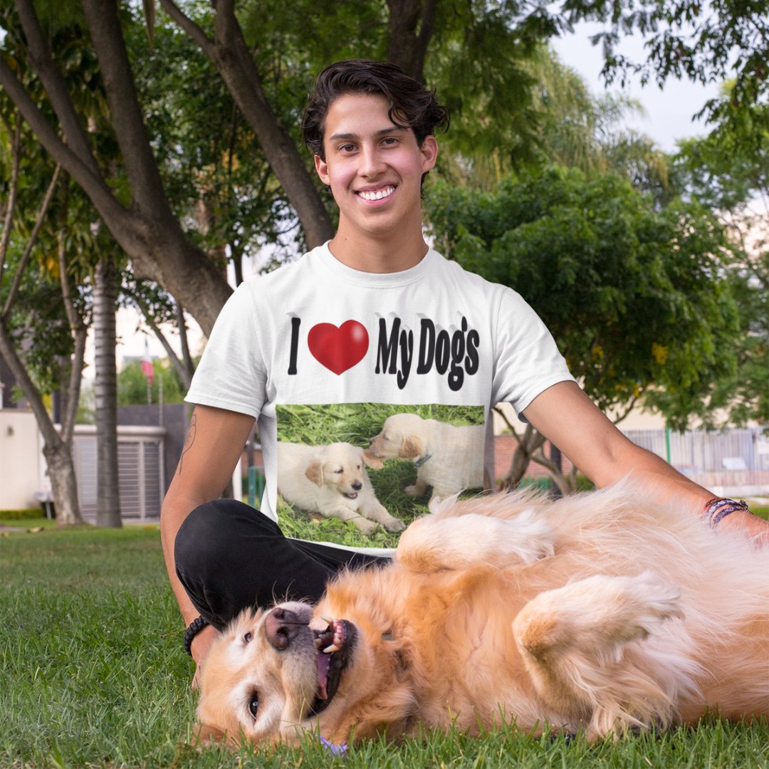 3DGifts_Shop's tweet photo. Celebrate your pups with this customizable photo t-shirt. Add your favorite dog pictures to create a unique design. Browse our full collection of graphic tees for dog lovers in my Zazzle store at https://t.co/JPZUlVi90y https://t.co/HV2BOjRTQN