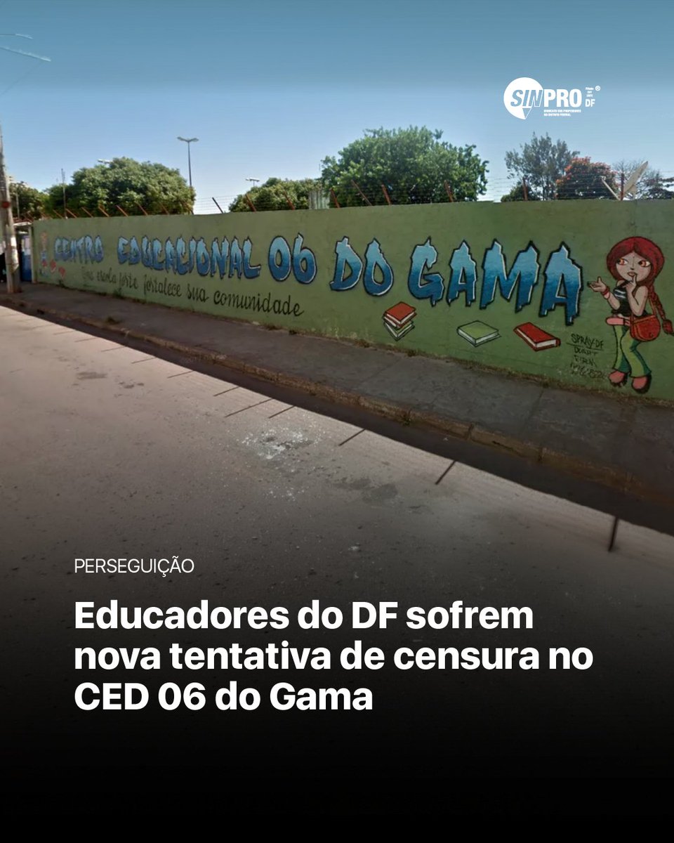 sinprodf's tweet photo. O CED 06 do Gama foi alvo de ataque da extrema direita, em ação que buscou censurar e constranger direção, educadores, e tentou desmoralizar a escola pública. A ação foi protagonizada pela deputada, ainda não diplomada, Estefane Sampaio (Republicanos). https://t.co/dIUKfLvrRH https://t.co/25TQgKYr8n