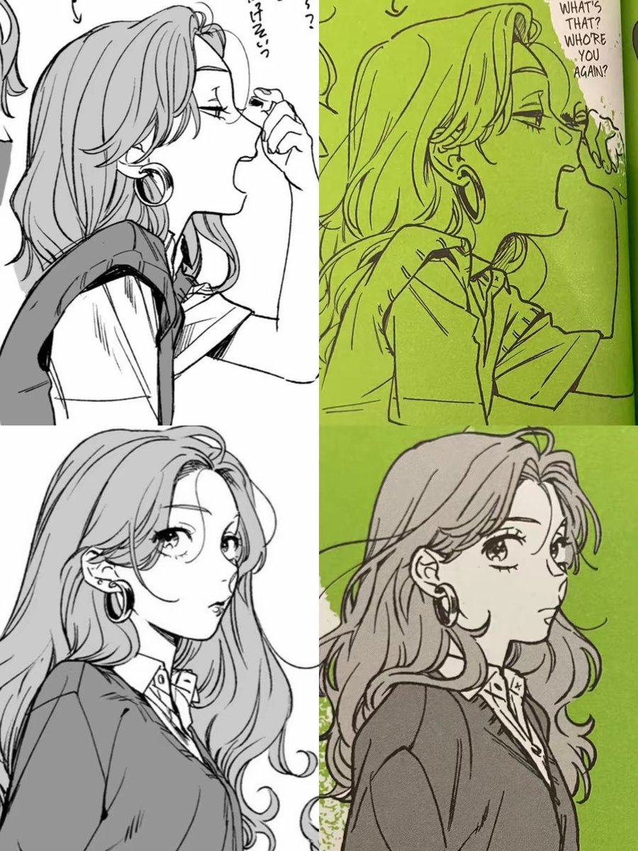 fifetwente's tweet photo. The difference between the character bios before and after the manga??? https://t.co/N3fbsNP7lU