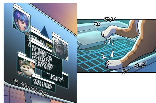 UniwatchOW's tweet photo. BIG UNDIVIDED SPOILERS AHEAD:

We have finally have confirmation of Fika's motivations. She seems to be an asset for Lucheng Interstellar, breaking into Winston's computer to investigate all the data regarding Lucheng, including Winston, Hammond and Juno

Fika you little rascal.. https://t.co/rcjrwgy5fO