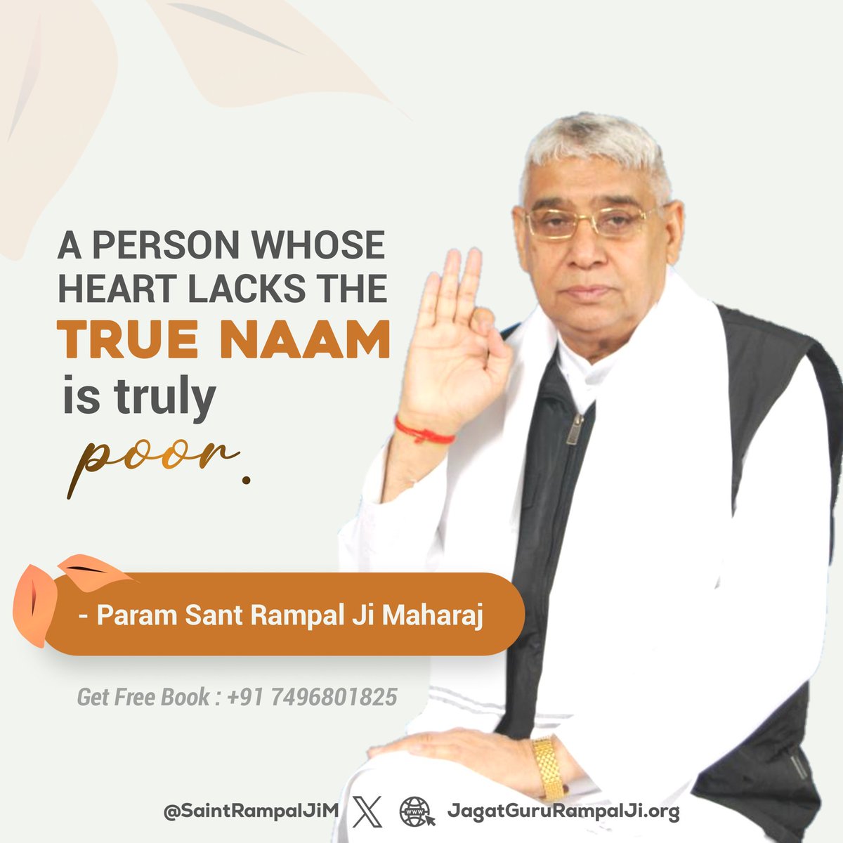 SonOfGodKabirJi's tweet photo. Today's #SaintRampalJiQuotes
A Person Whose Heart Lacks The TRUE NAAM is truly poon
#GodMorningWednesday https://t.co/kXQT21TPzv
