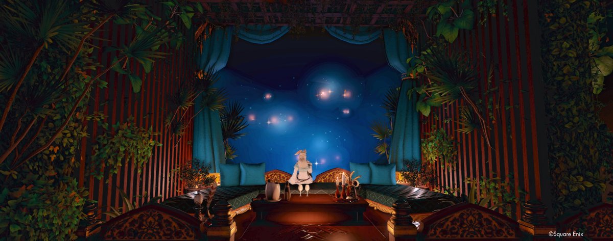 AmeLie__RP's tweet photo. Somewhere under the stars💛

私の別荘を作っていただきました🐰🌟
星空を眺めながら、のんびり。

時間の流れをゆっくり楽しみたい、
そんな貴方におすすめです🌙

🏠#Yuine_hsg「Dreamy Oasis」￤©SQUARE ENIX https://t.co/OwmaRupERl
