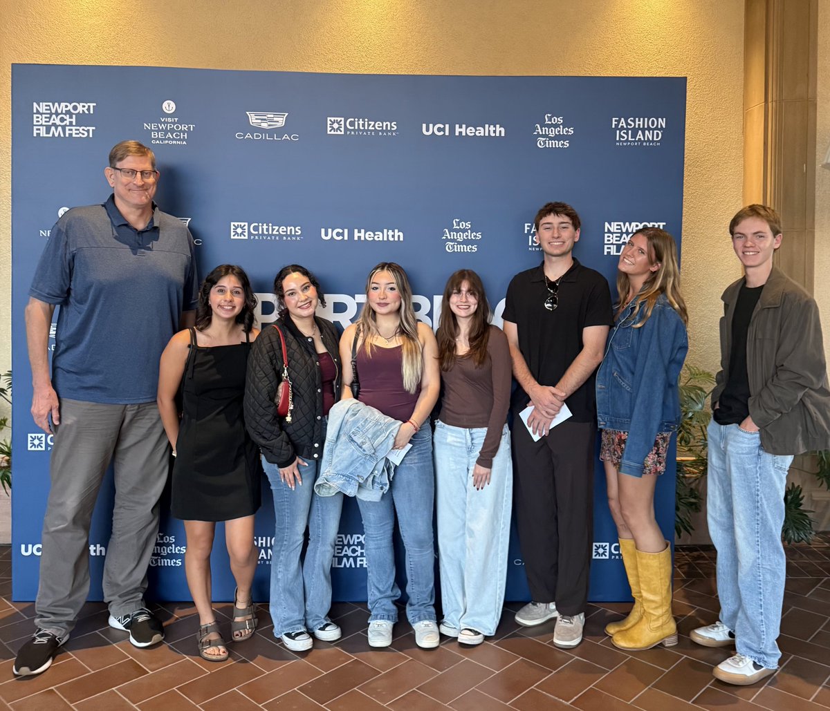 therealjomo33's tweet photo. With some of my students at the Newport Beach Film Festival tonight. ❤ https://t.co/Wqu2Hiblp6